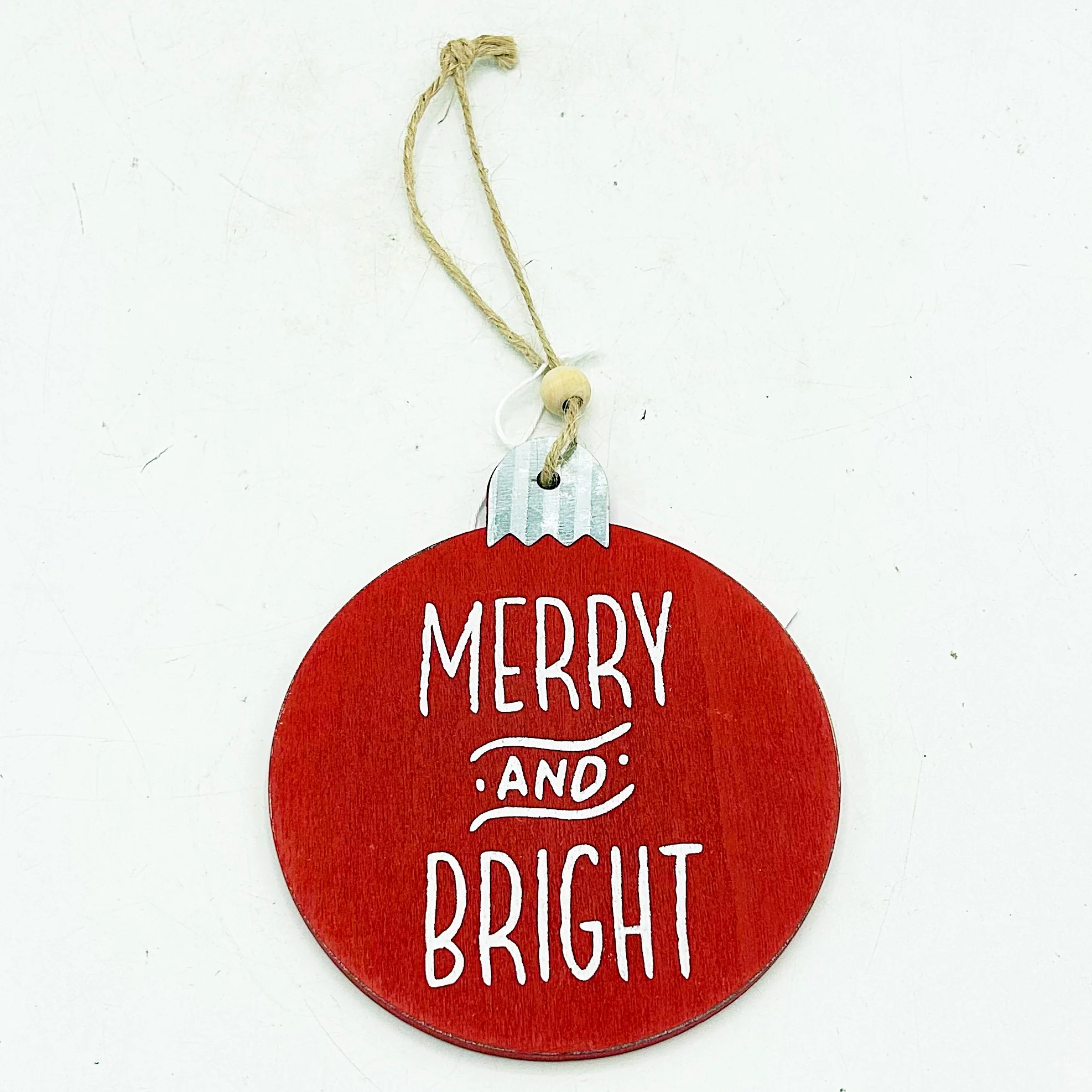 ๐ Merry and Bright Wooden Ornament - Image 2
