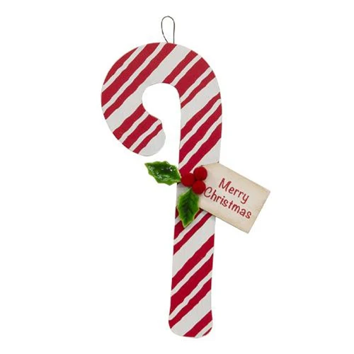 ๐ Merry Christmas Candy Cane Hanger 9" H