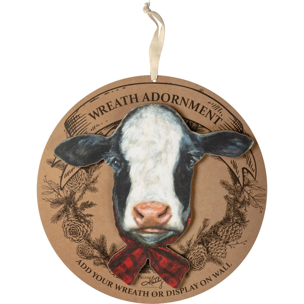 Surprise Me Sale 🤭 Merry Cow Christmas Wreath Center Insert