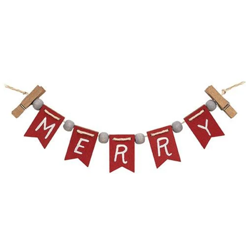 ๐ Merry Mini Clip Banner 9.75" Long