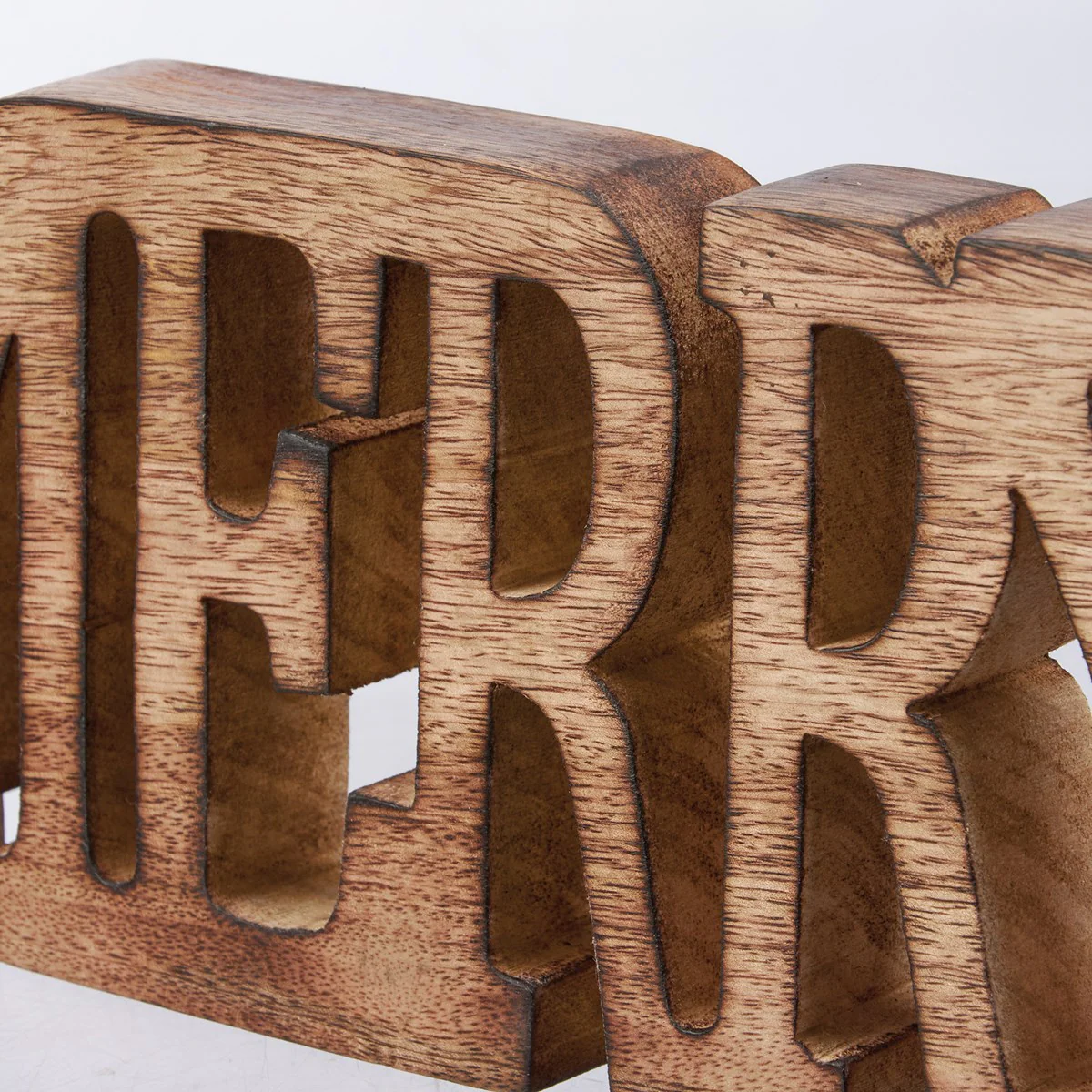 💙 Merry Natural Wood 26" Chunky Shelf Sitter Sign - Image 3