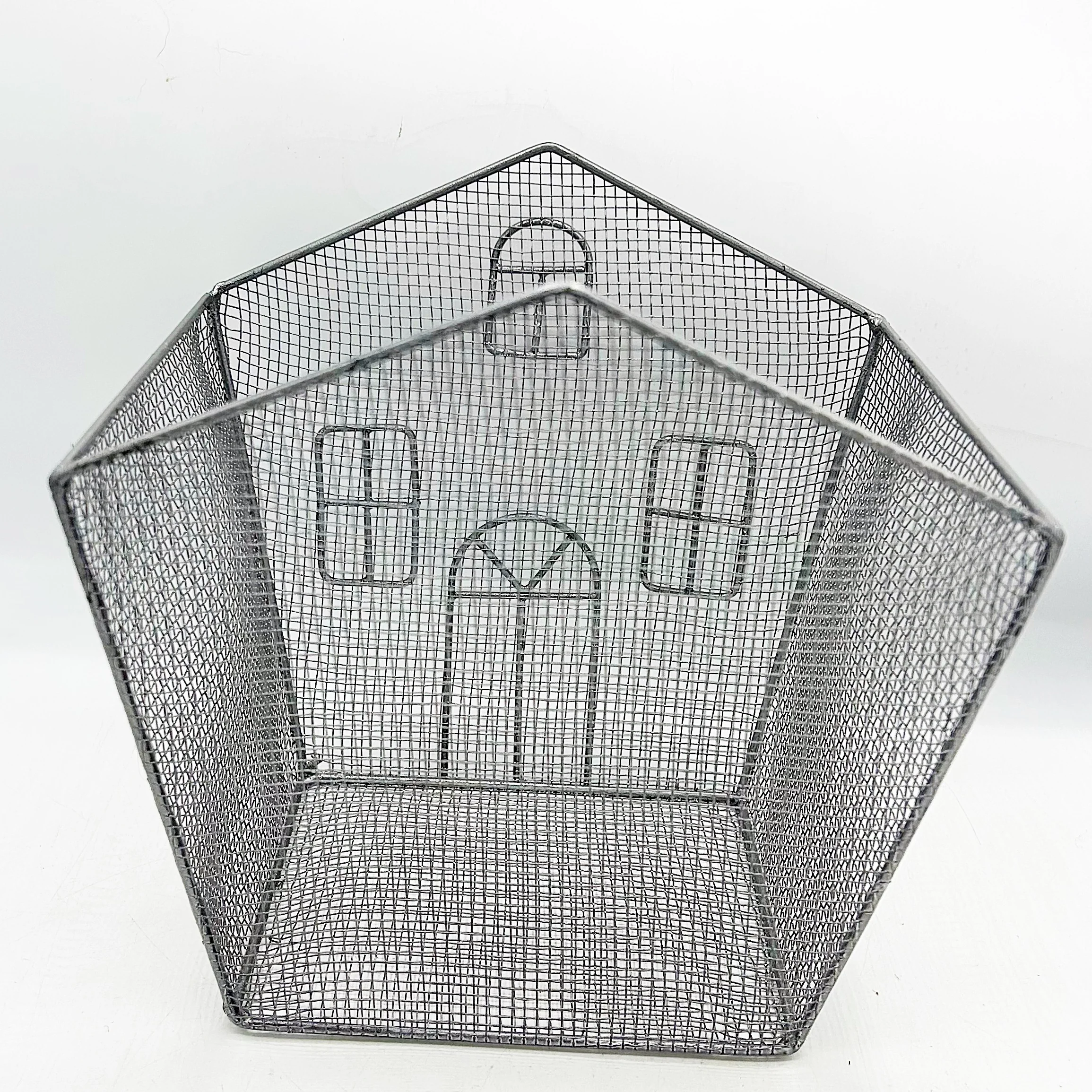 ๐ Metal House Shaped Storage Basket 9" H - Image 4