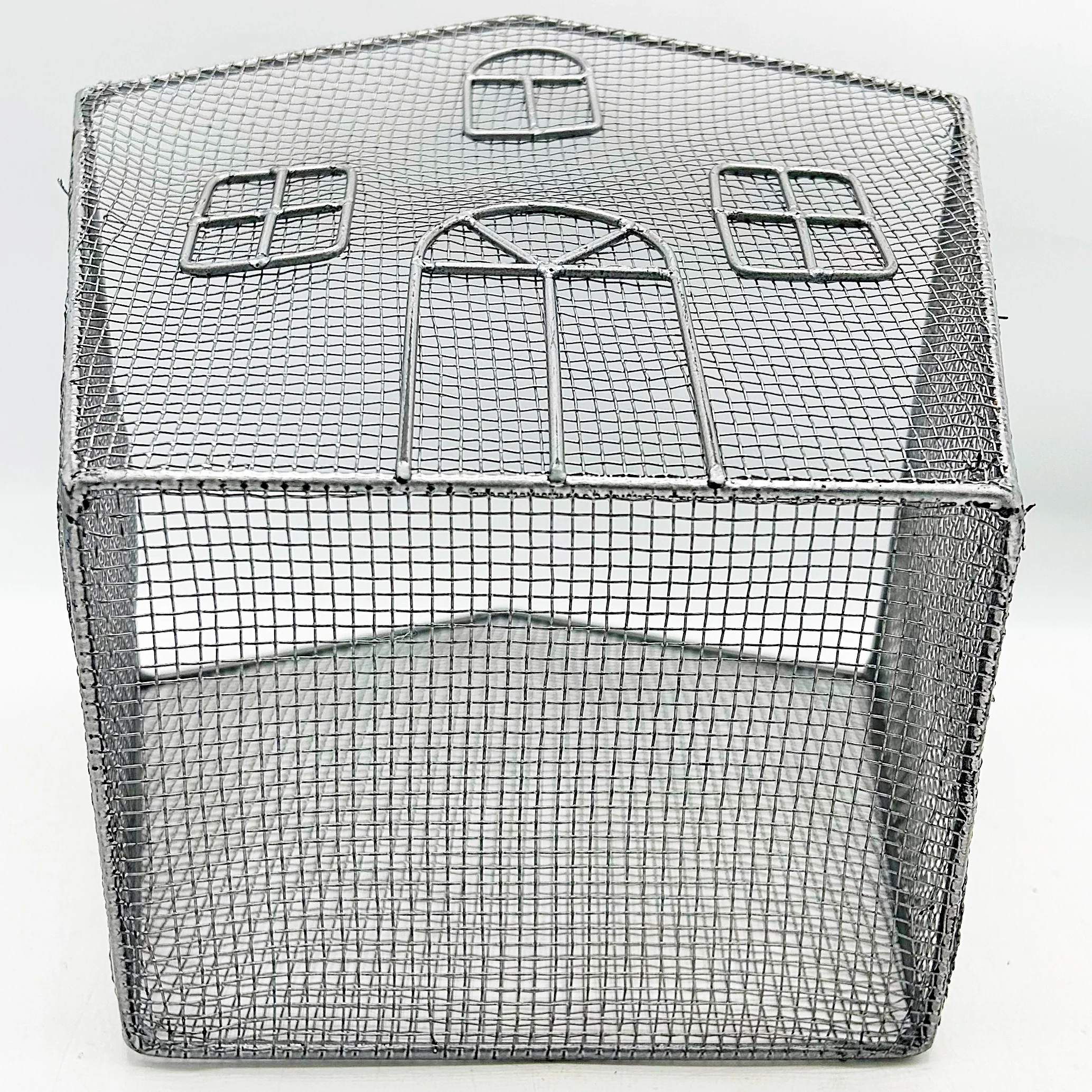 ๐ Metal House Shaped Storage Basket 9" H - Image 7