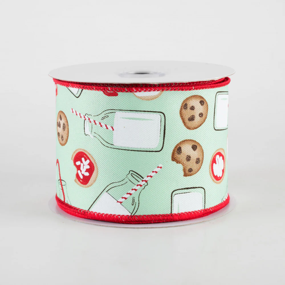 Milk & Cookies Mint Green Ribbon 2.5" x 10 yards - Image 2