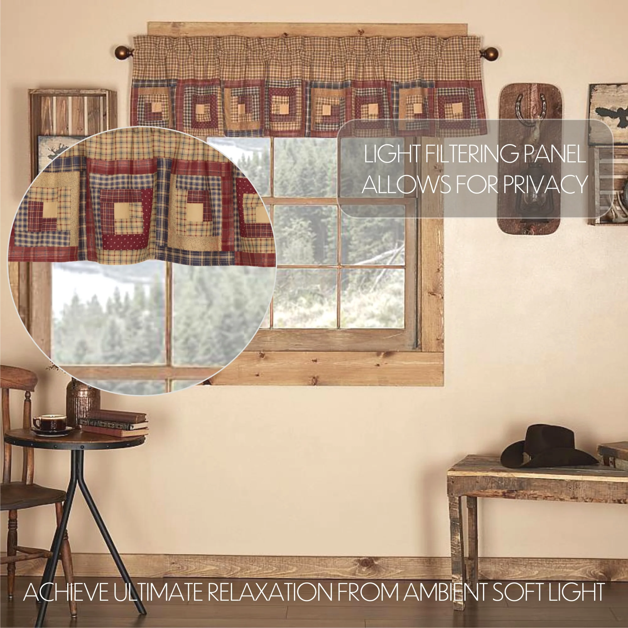 Millsboro Valance Log Cabin Block Border 16'' x 72'' - Image 6