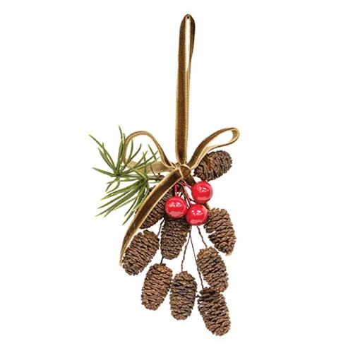 Mini Birchcones, Berries, & Pine Ribbon Hanger - Image 2