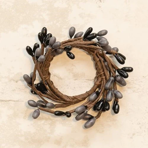 ๐ Mini Gray & Black Pip Berries 2.5" Ring