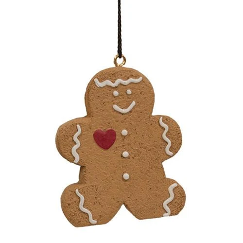 ๐ Mini Resin Gingerbread Man with Heart Ornament - Image 2