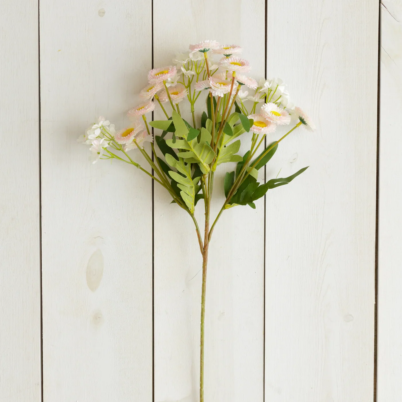 Miniature Mums And Babies Breath 23" Faux Spray