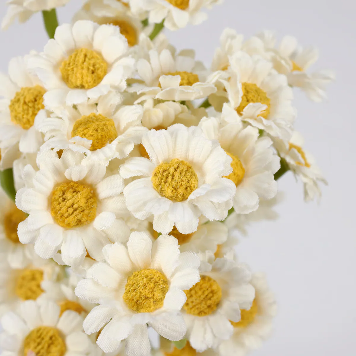 Miniature White Daisies 10.75" Faux Floral Bouquet - Image 3