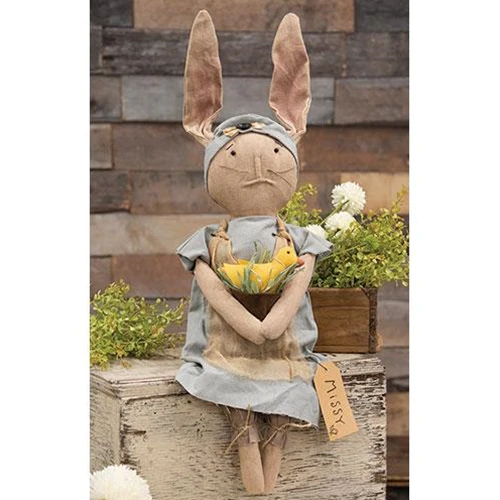 ๐ Missy Bunny & Her Chick Fabric Spring Figure - Image 2