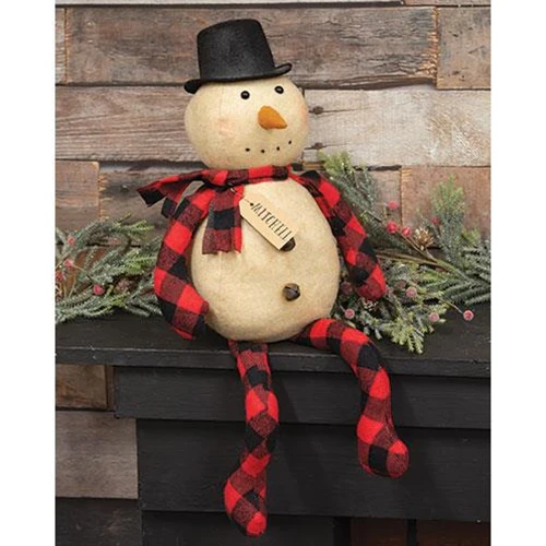 Mitchell Buffalo Check Snowman Doll