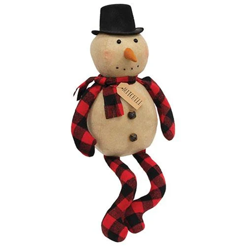 Mitchell Buffalo Check Snowman Doll - Image 2