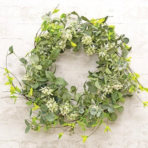 Mixed Queen Ann Heather 20" Faux Wreath
