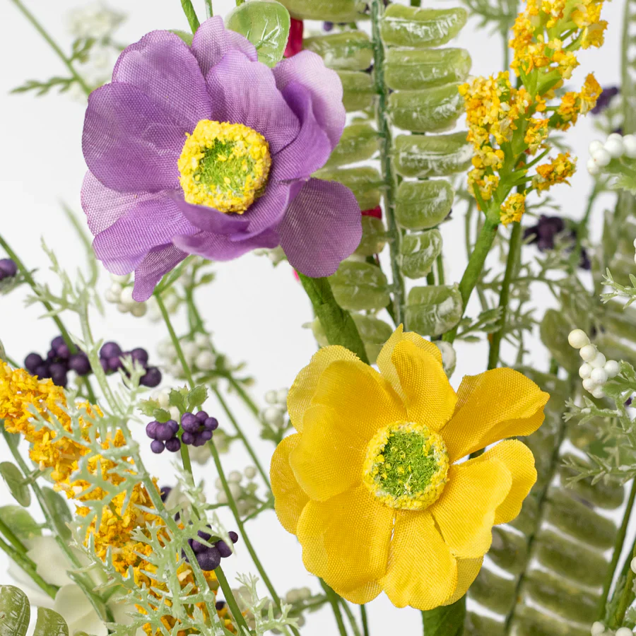 Mixed Spring Wildflowers 26" Faux Floral Spray - Image 2