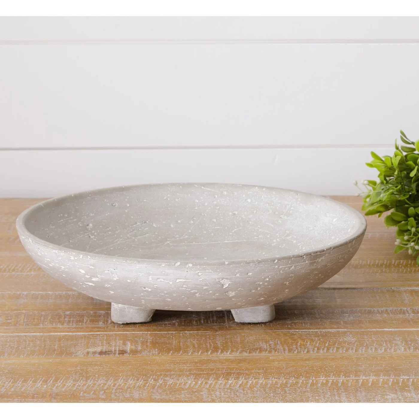 Modern Farmhouse Cement Footed Bowl - Image 2