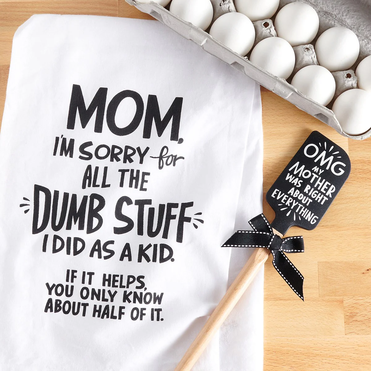 Mom Sorry For The Dumb Stuff I Did As A Kid Kitchen Towel - Image 3