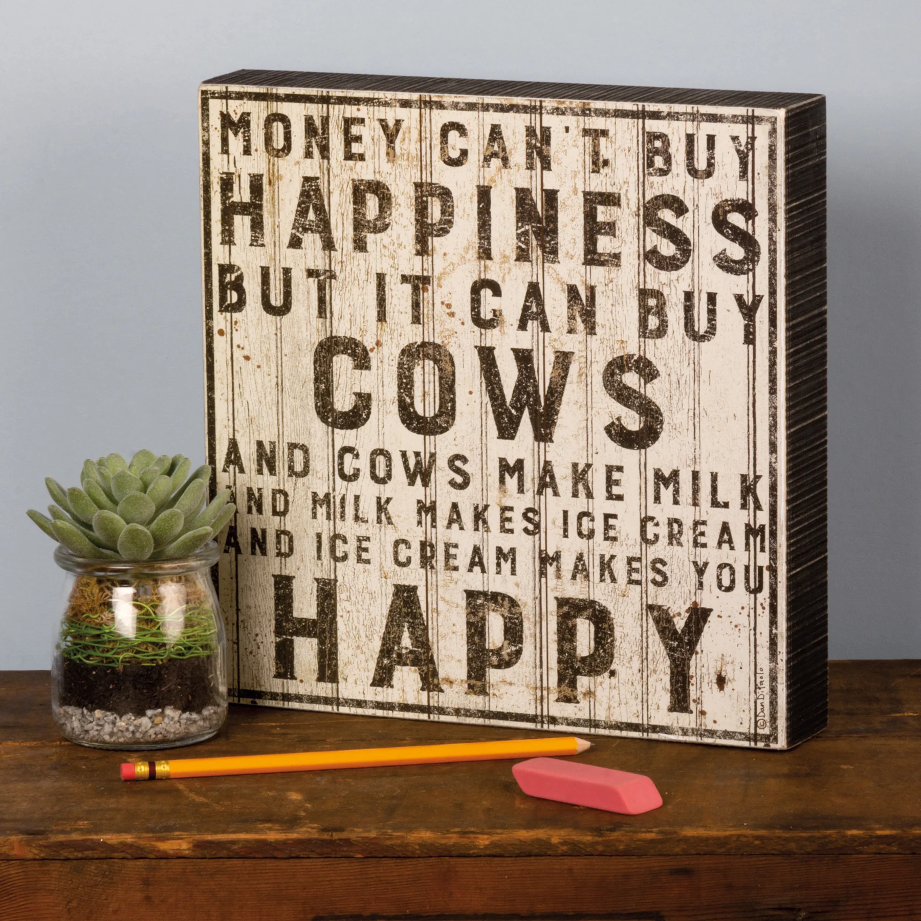 Surprise Me Sale 🤭 Money Can't Buy Happiness But It Can Buy Cows 10" Sign