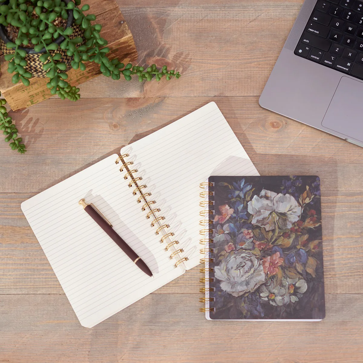 ๐ Moody Floral Spiral Notebook Journal - Image 3