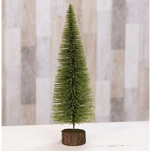 ๐ Mossy Bottle Brush 14" Pine Tree