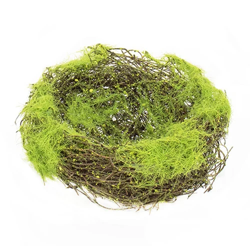 ๐ Mossy Vine 6" Faux Bird Nest