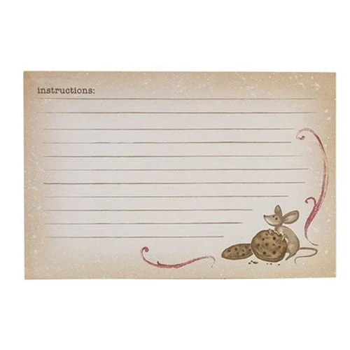 Mouse Christmas Set of 24 Recipe Cards - Image 2