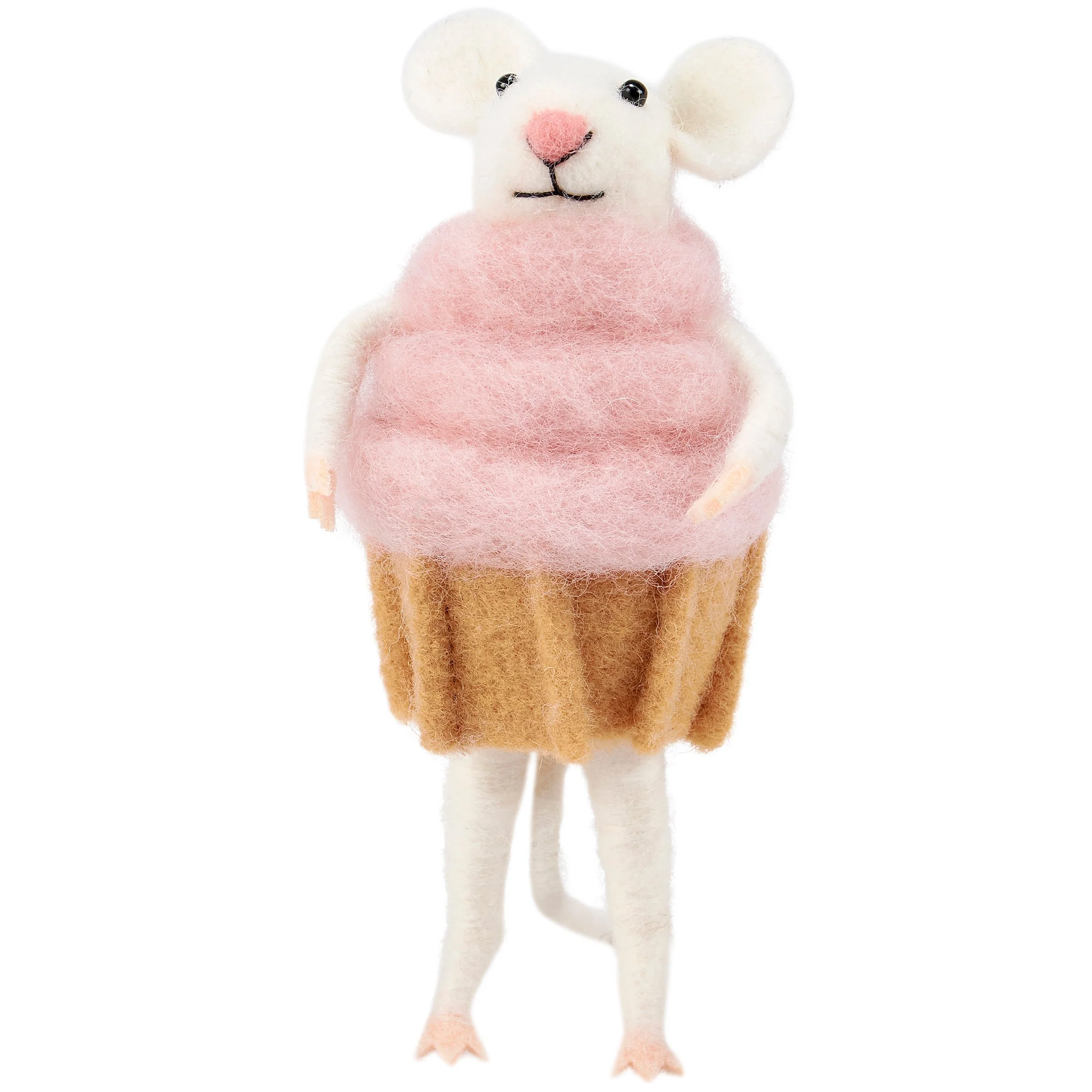 💙 Mouse Cupcake Felt Critter Figure