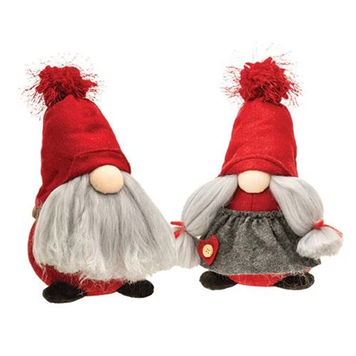 Mr & Mrs Red and Grey Gnomes - Image 2