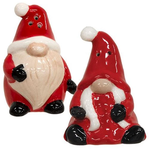 Mr & Mrs Santa Gnome Salt & Pepper Shakers - Image 3