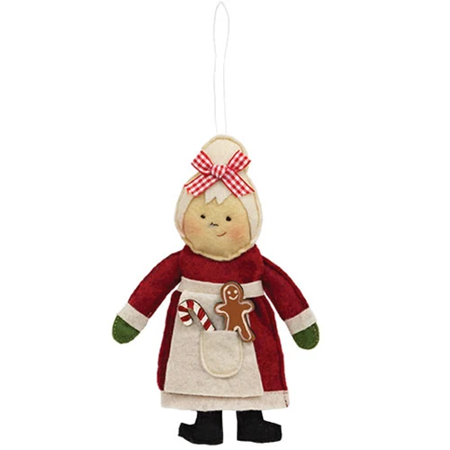 ๐ Mrs. Claus Stuffed Felt Ornament