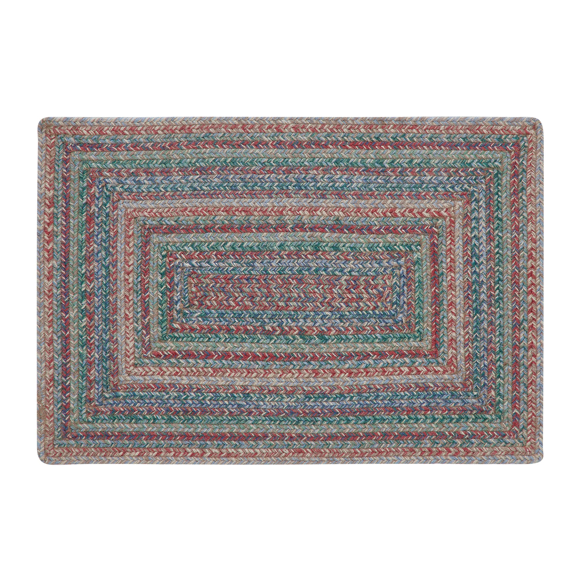 Multi Colored 30" Rectangle Jute Rug - Image 3