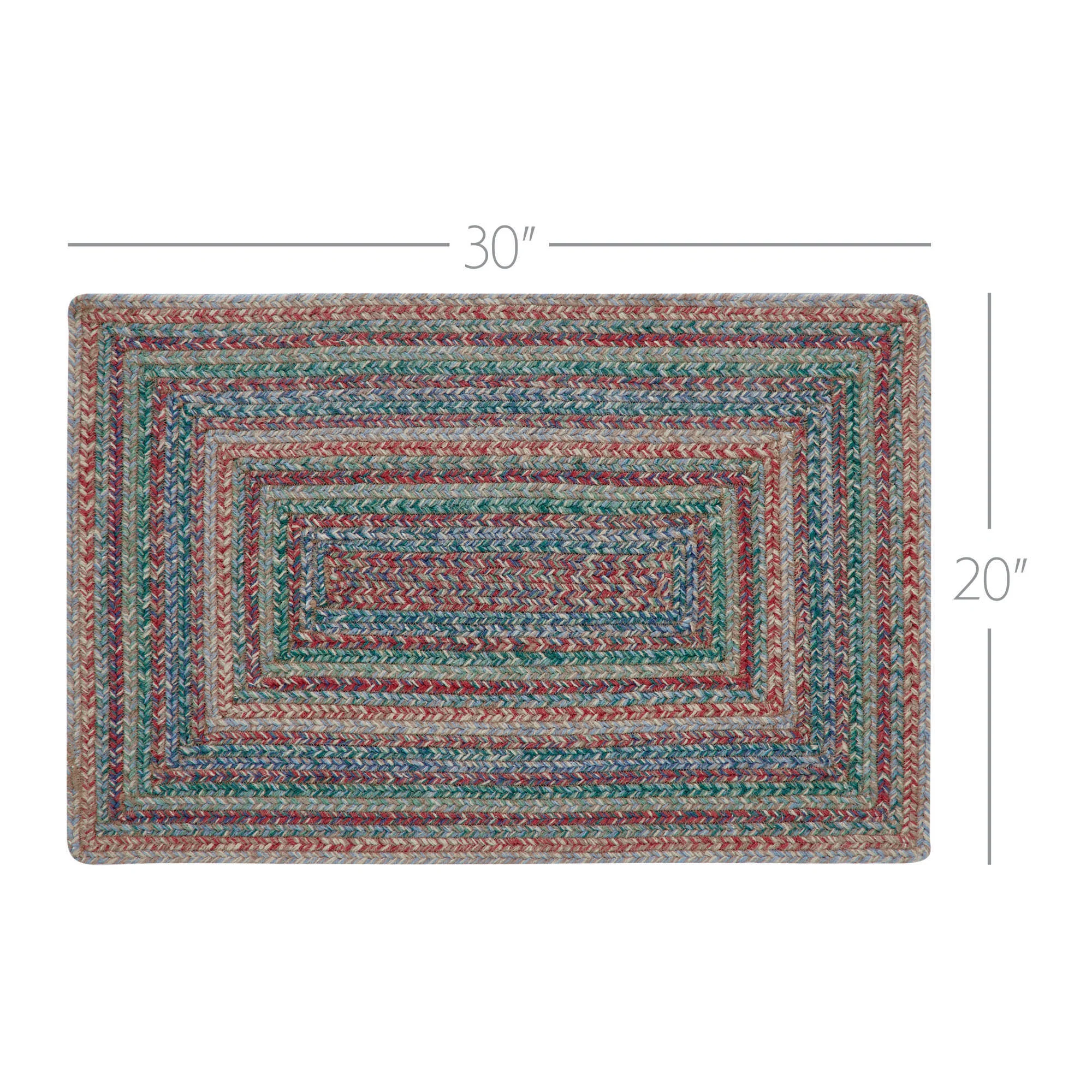 Multi Colored 30" Rectangle Jute Rug - Image 4