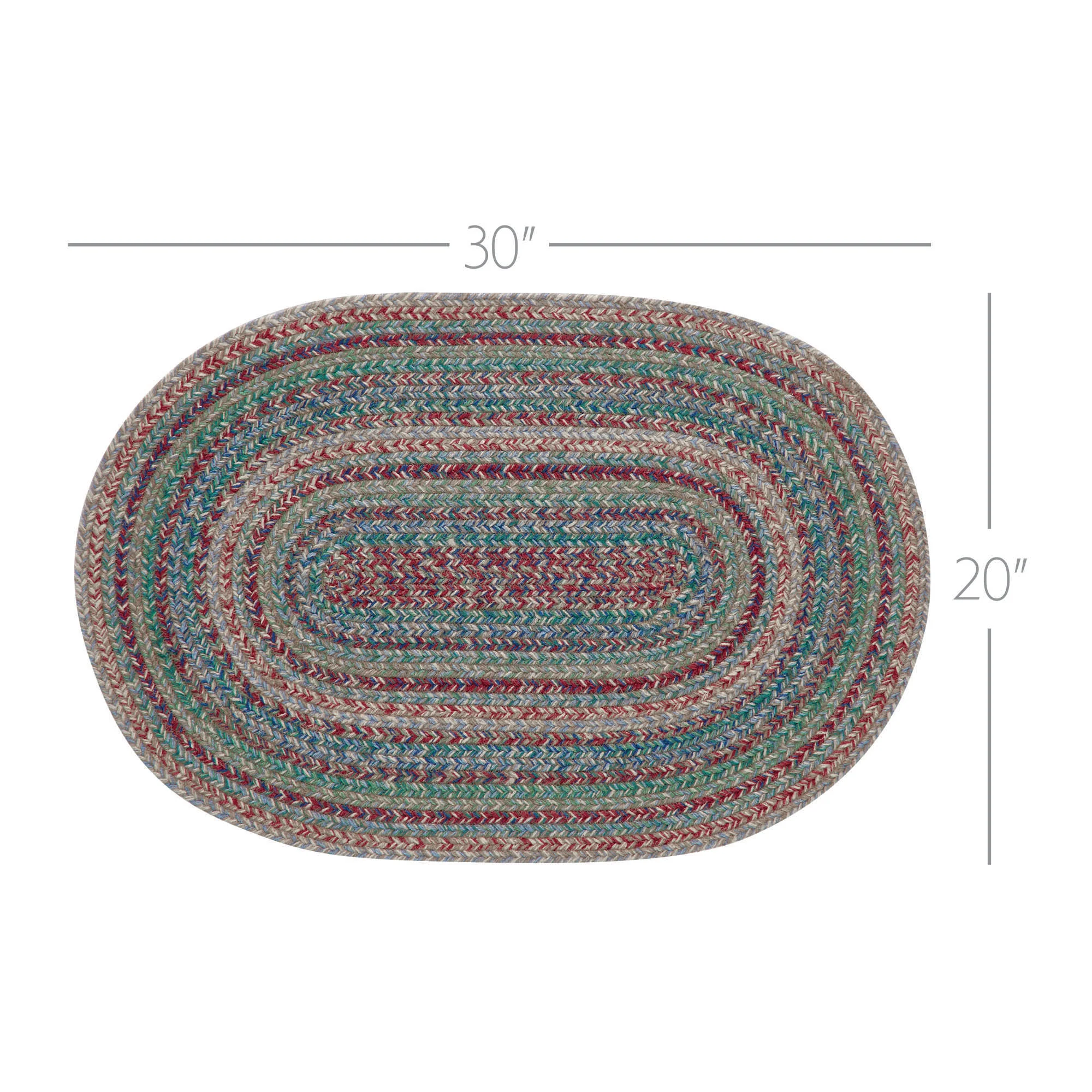 Multi Colored Jute 30" Oval Rug - Image 4