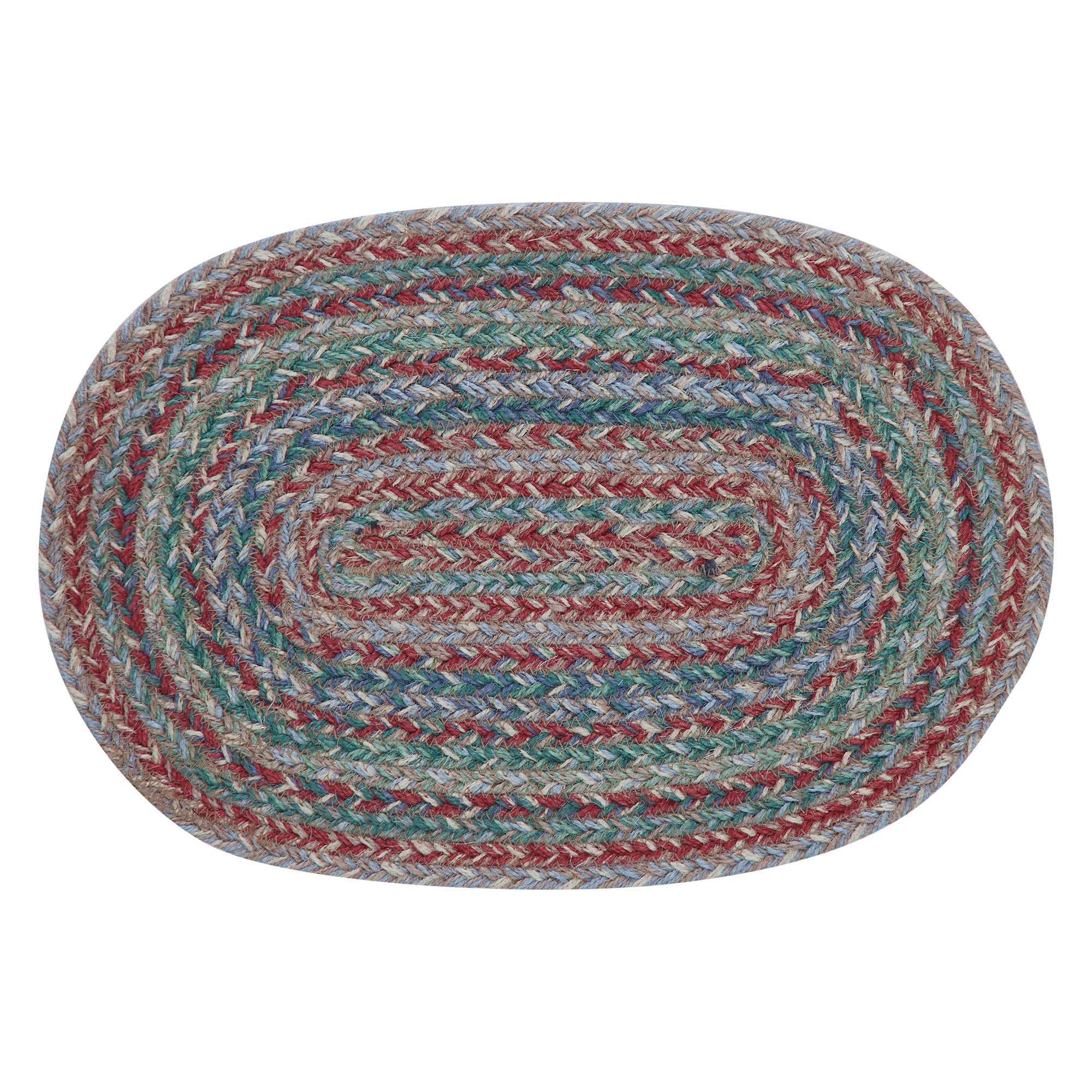 Multi-Colored Jute Oval 15" Placemat - Image 2