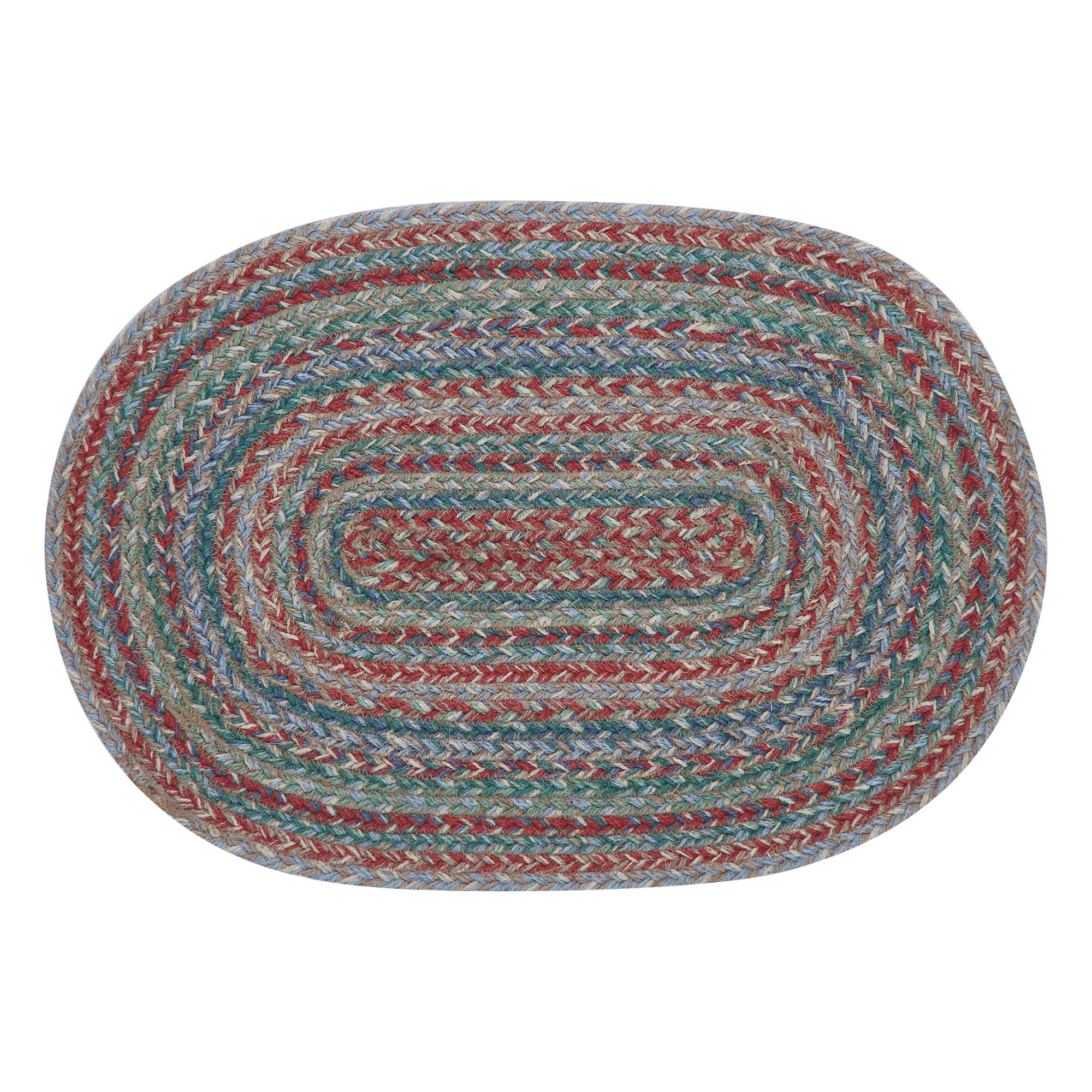 Multi-Colored Jute Oval 19" Placemat - Image 2