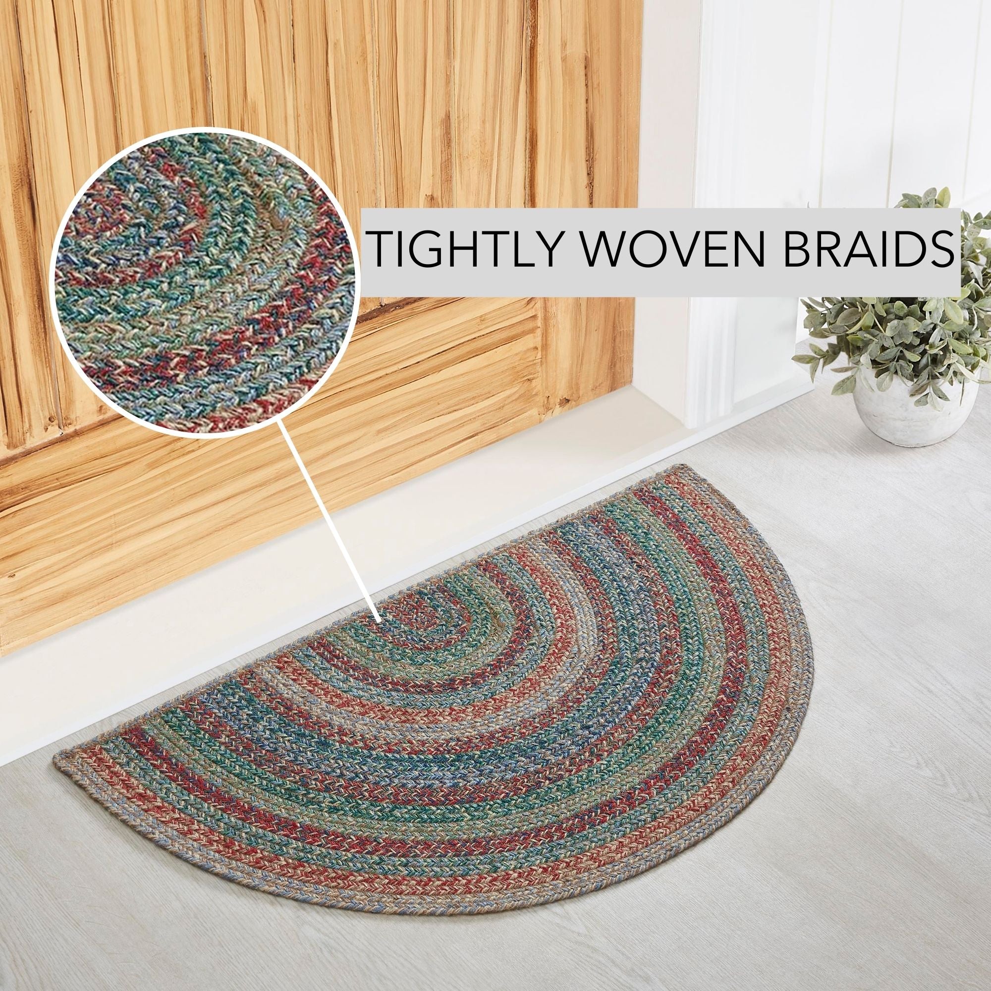 Multi Jute 36" Half Circle Rug - Image 3
