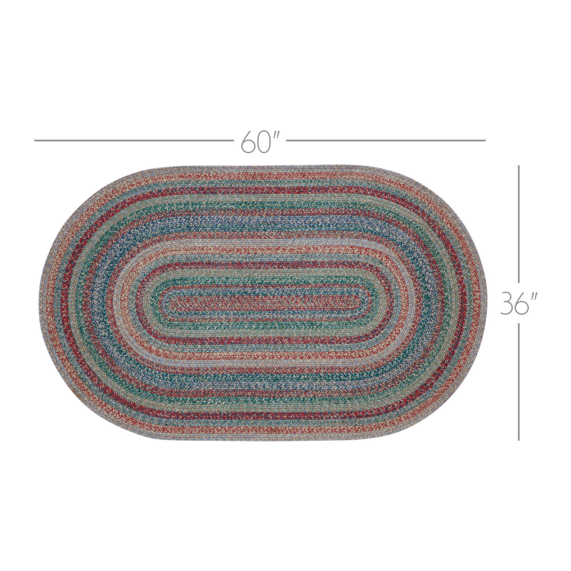 Multi Jute 60" Oval Rug Oval w/ Pad - Image 5
