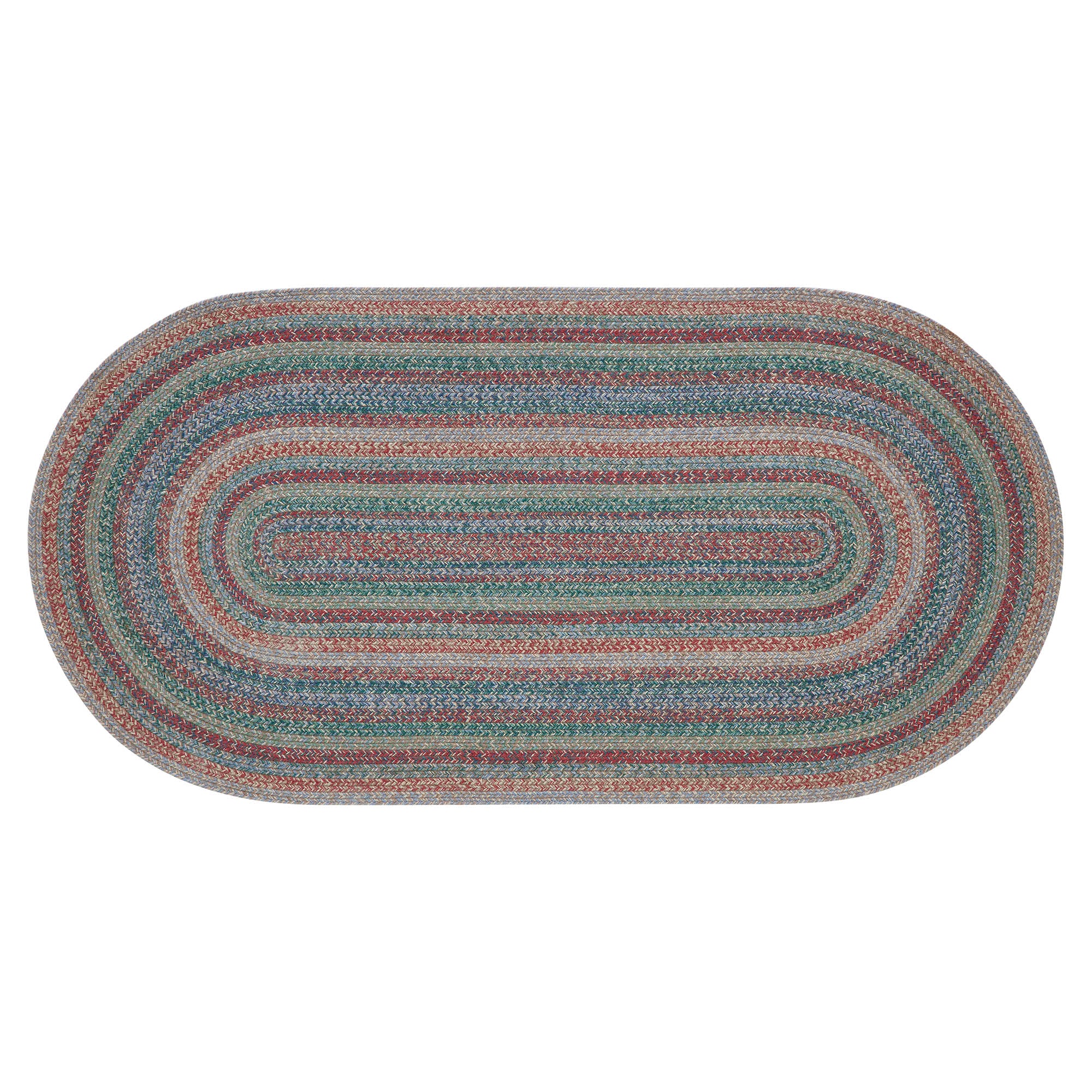Multi Jute 72" Oval Rug w/ Pad - Image 2