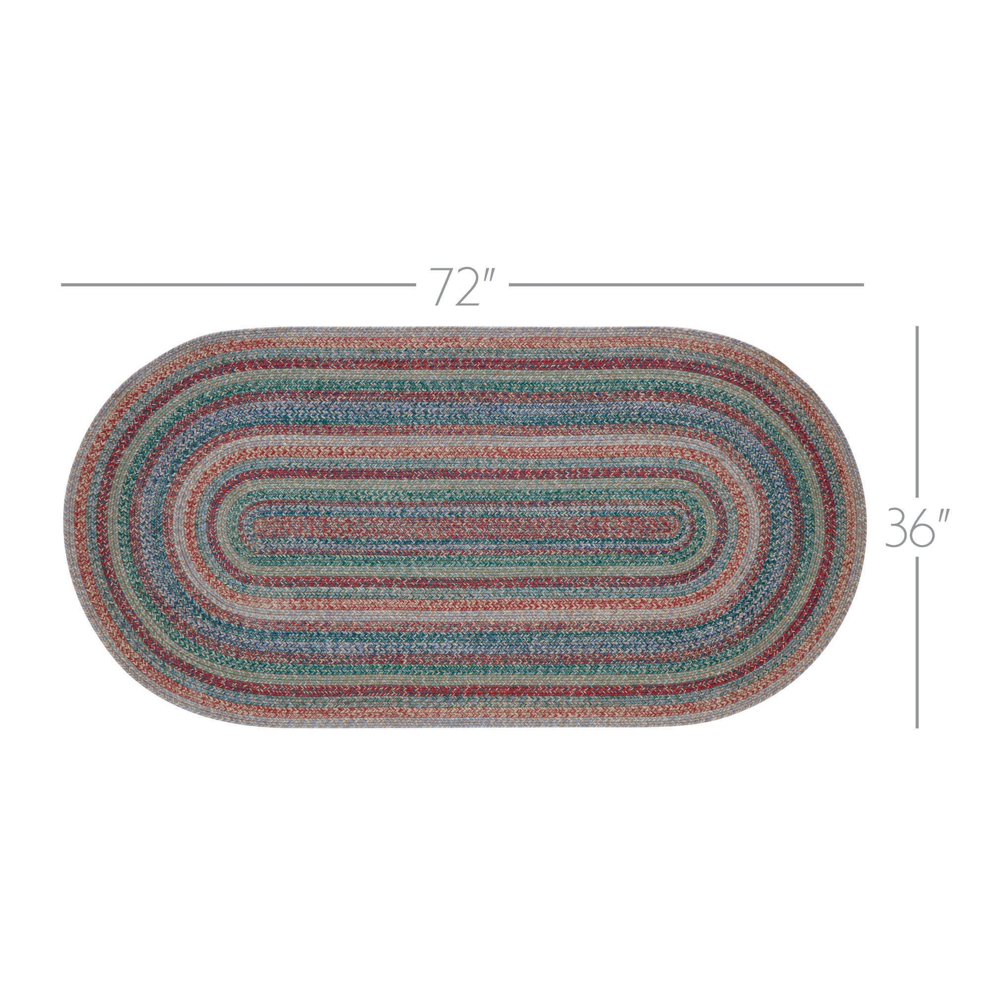 Multi Jute 72" Oval Rug w/ Pad - Image 4