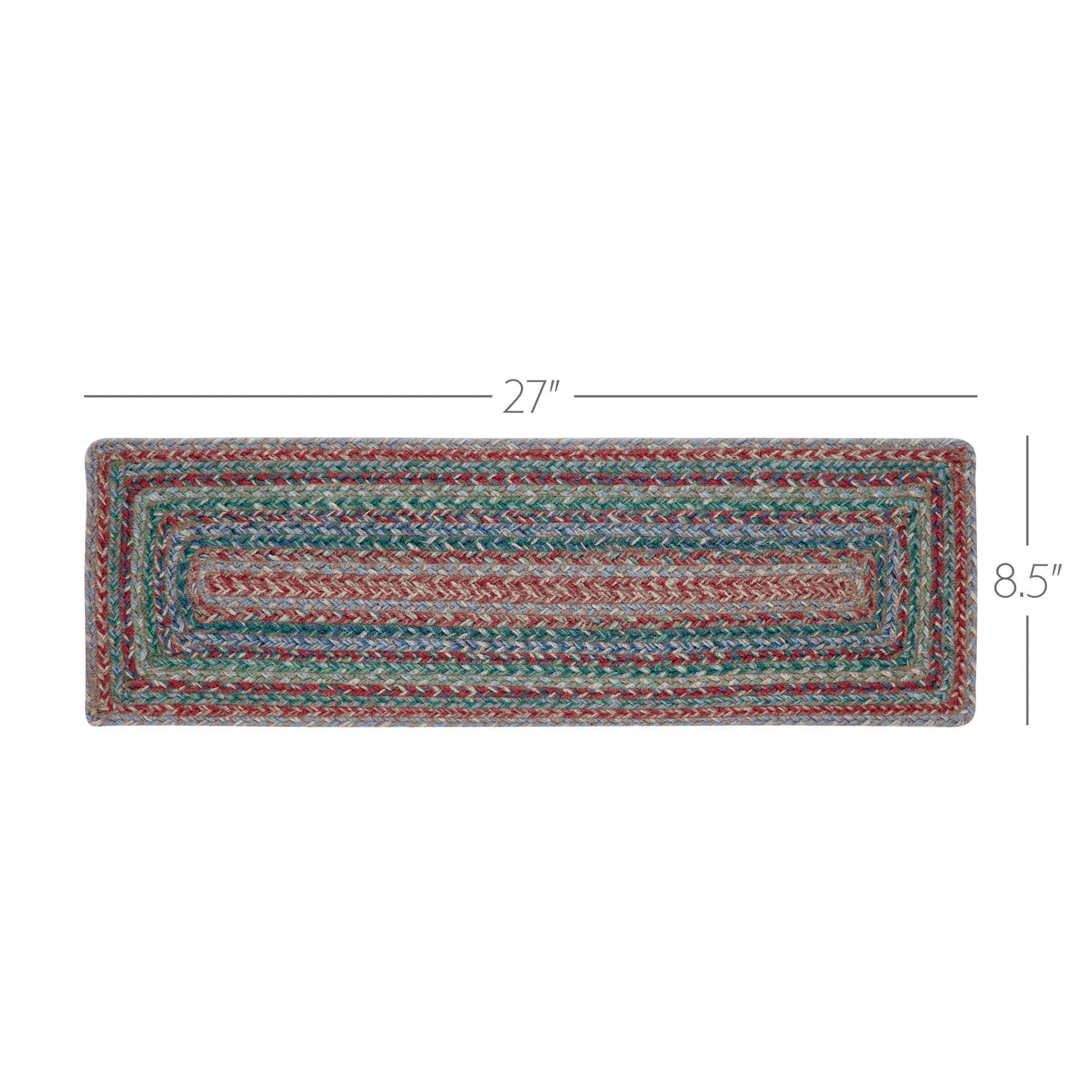 Multi Jute Rectangular Stair Tread 8.5" x 27" - Image 4