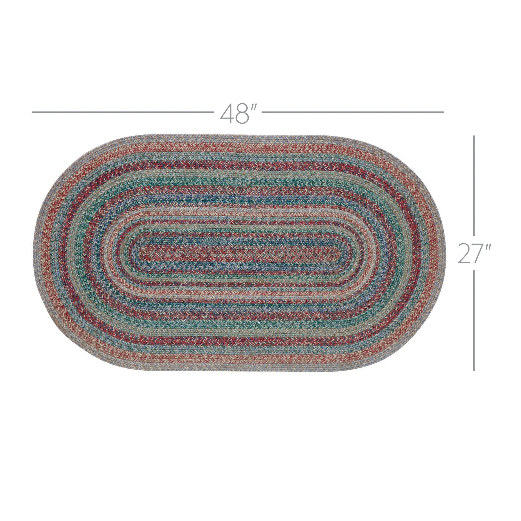 Multi Jute Rug Oval w/ Pad 48" - Image 2