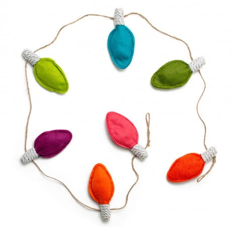 Multicolor Felt Light Bulbs 4 ft Garland