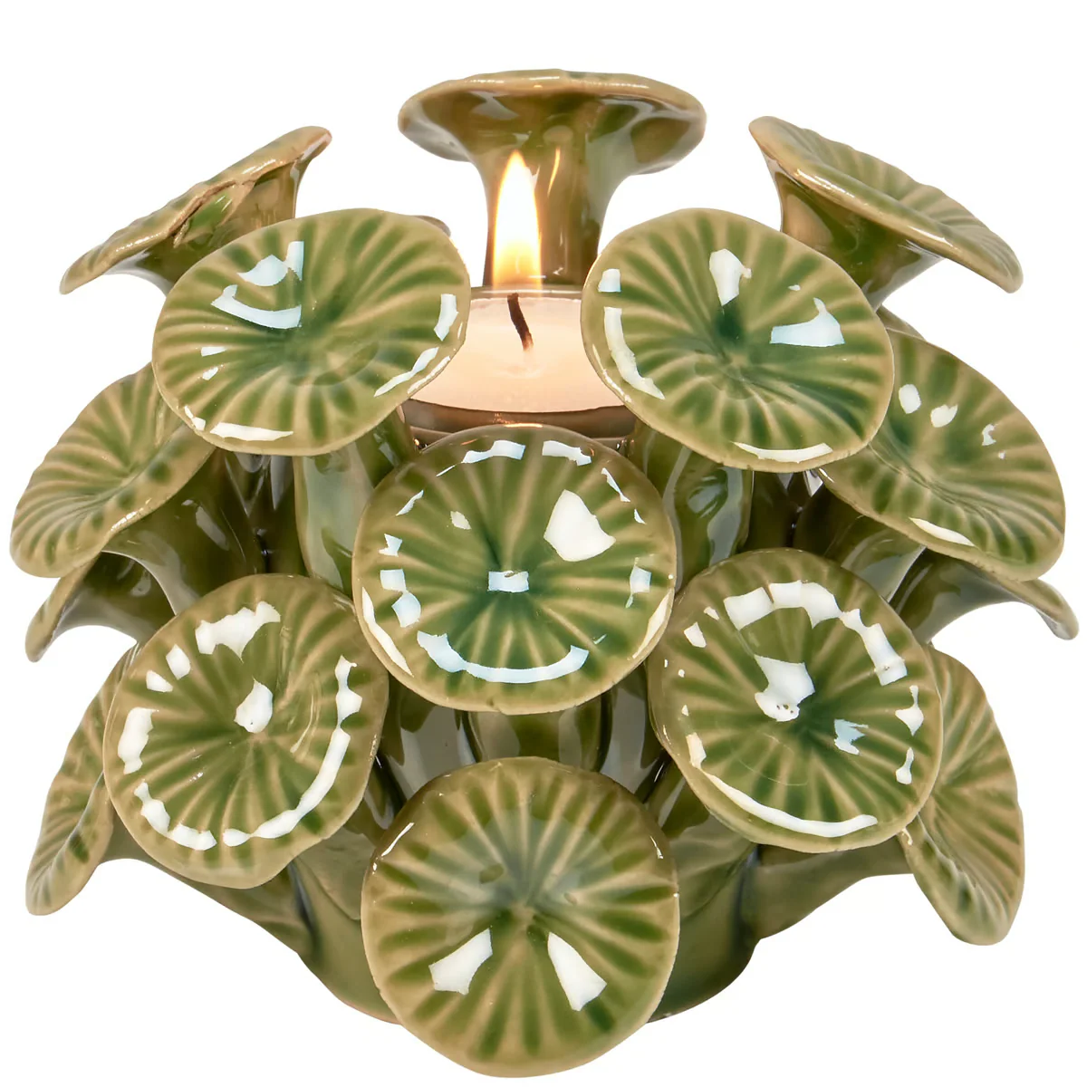 Mushroom Bloom Ceramic Tealight Candle Holder