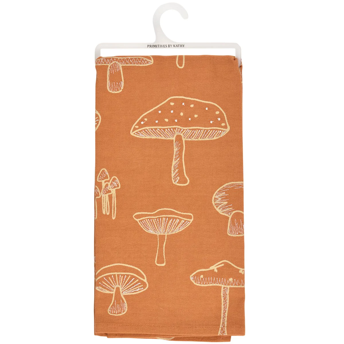 Mushroom Botanical Line Drawing Kitchen Towel