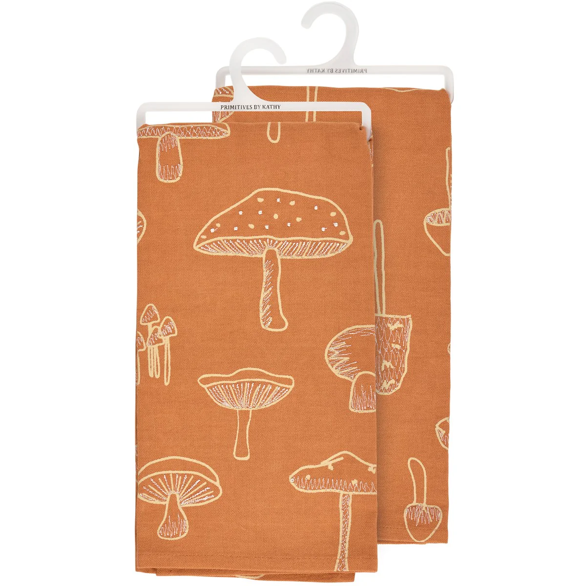 Mushroom Botanical Line Drawing Kitchen Towel - Image 2