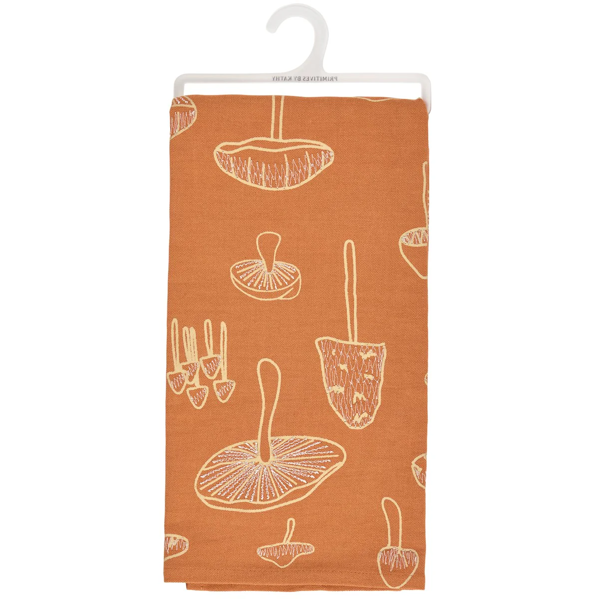 Mushroom Botanical Line Drawing Kitchen Towel - Image 3