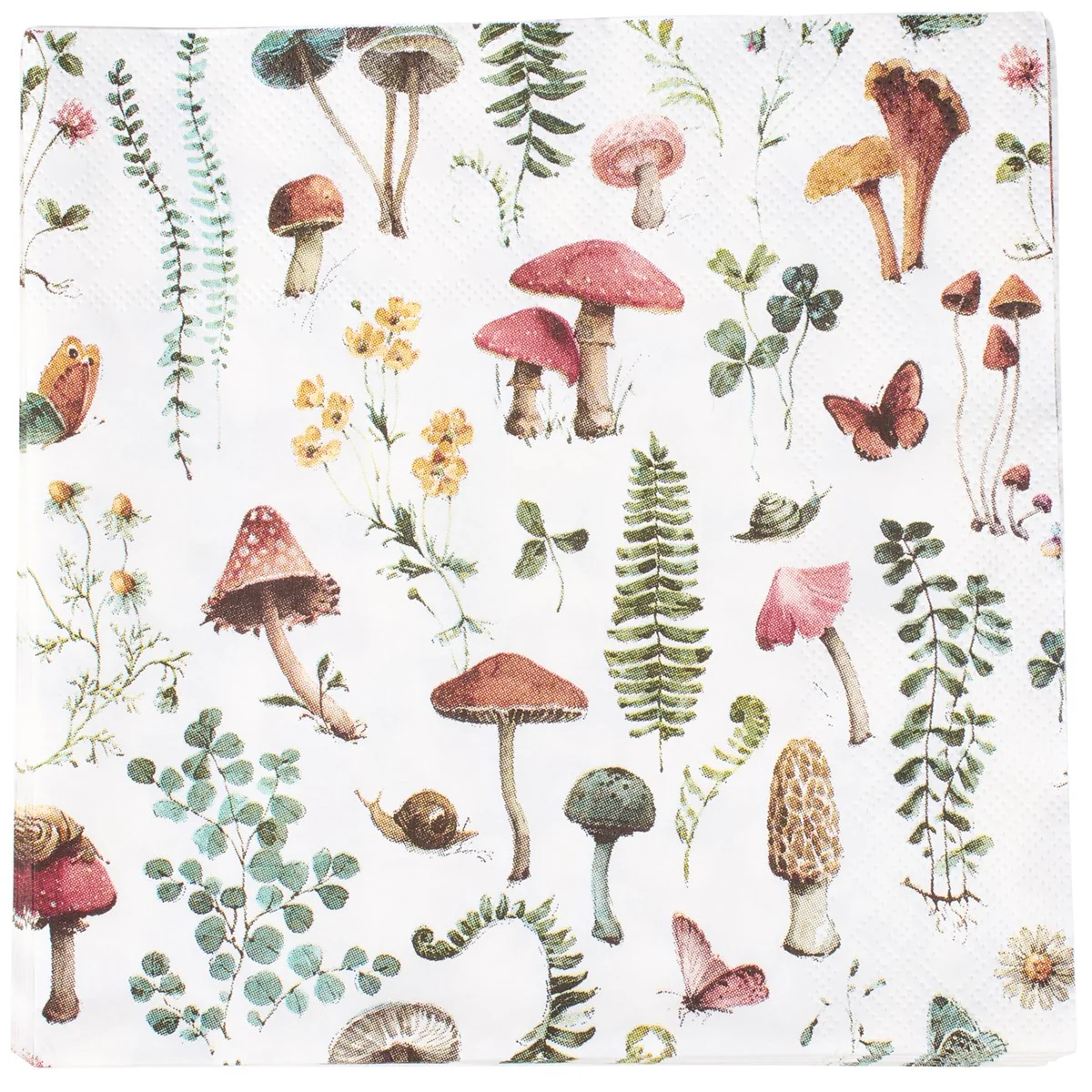 ๐ Mushroom Botanical Paper Dinner Napkins 20 pack - Image 3