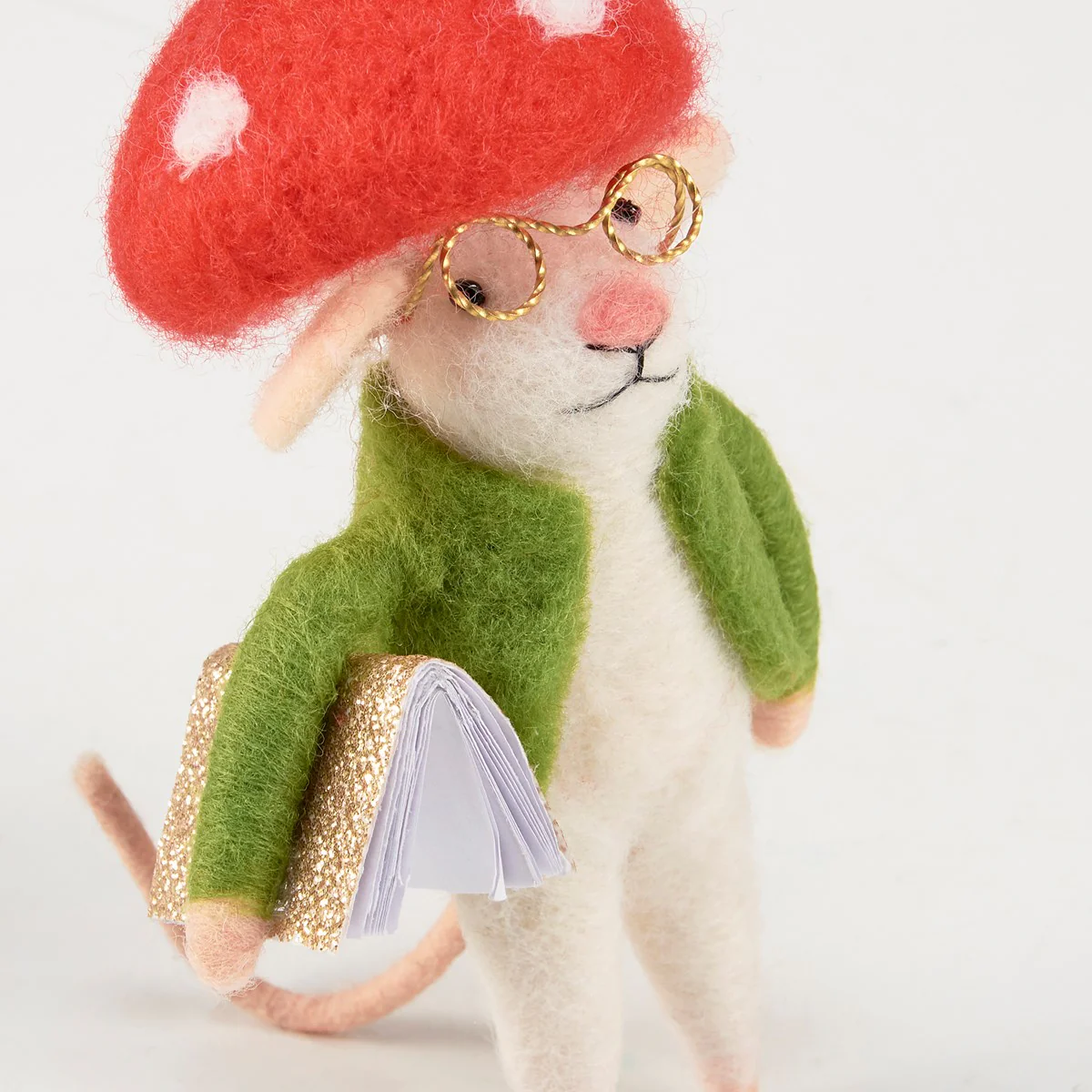Mushroom Mouse Felt Critter - Image 3