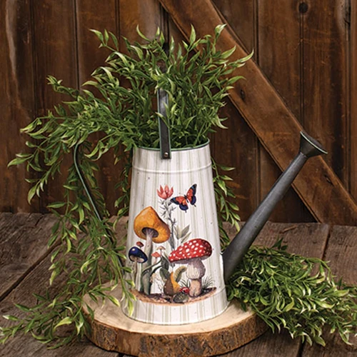 Mushroom Patch Metal Decorative Watering Can - Image 3