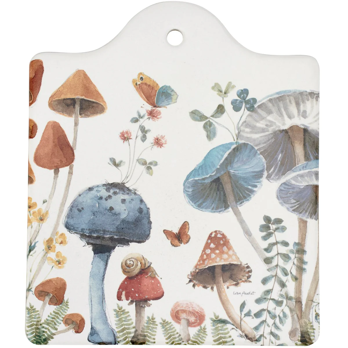 Mushrooms and Butterflies Trivet